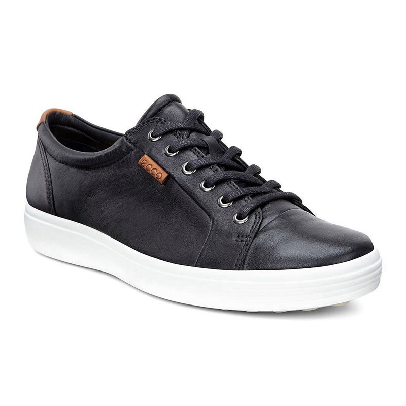 Men Casual Ecco Soft 7 M - Sneakers Black - India YDIHLN240